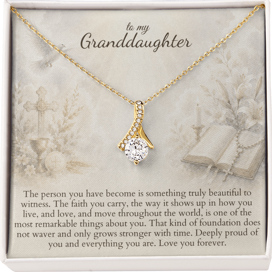 Faith necklace pendant dimensions and adjustable chain