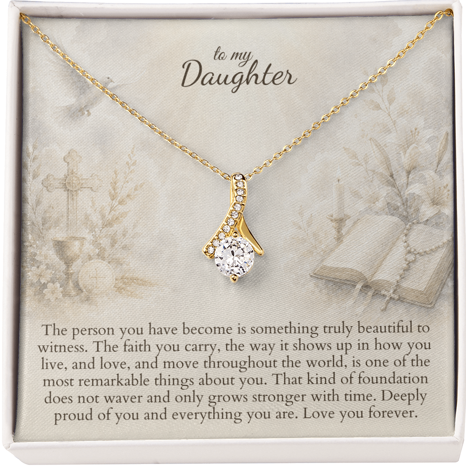 Faith necklace pendant dimensions and adjustable chain