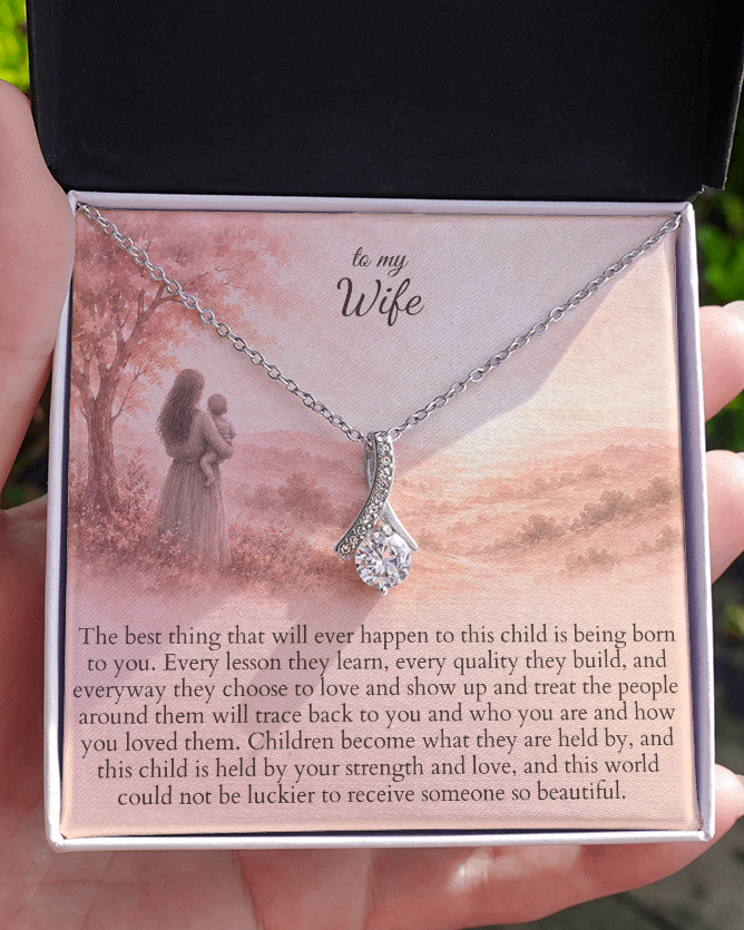 New mom message card for wife